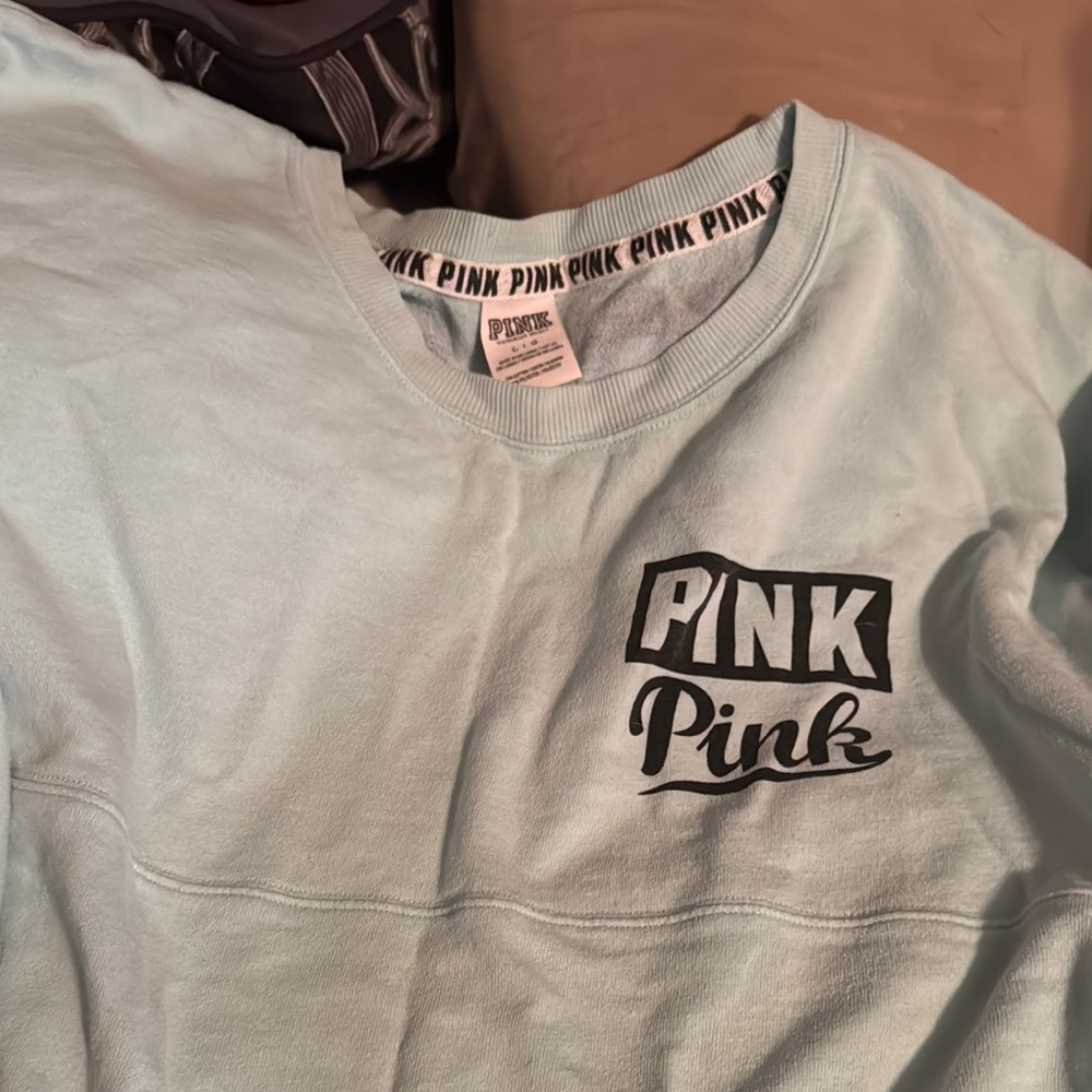 PINK Victoria's Secret Blue Hoodie Sweatshirt